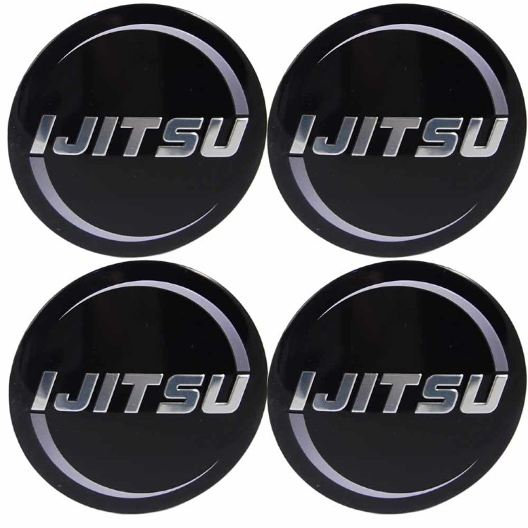 Наклейки на диски IJITSU сфера 56 мм черный глянец + хром