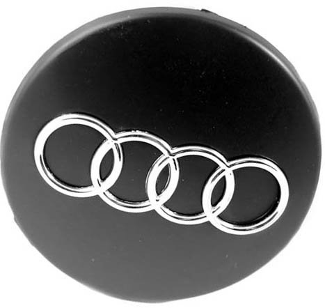 Колпачок на диски Audi  60/57/8 хром-черный матовый