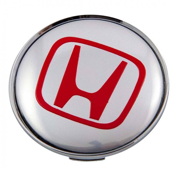 Колпачок на диск Honda 59/50.5/9 хром и красный