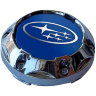 Колпачок на диски Subaru 64/56/9 синий-хром конус
