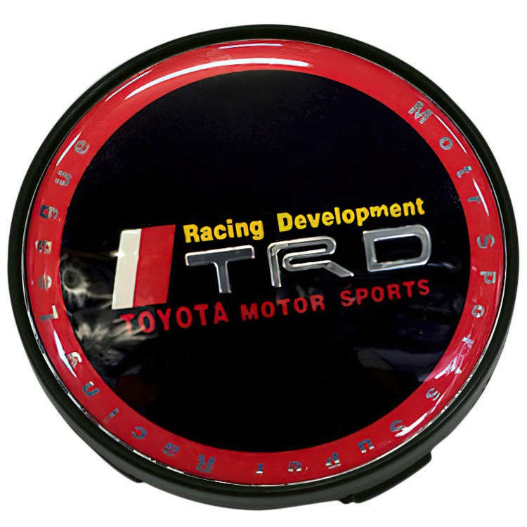 Колпачки для дисков Toyota TRD 60/56/9 черный/красный