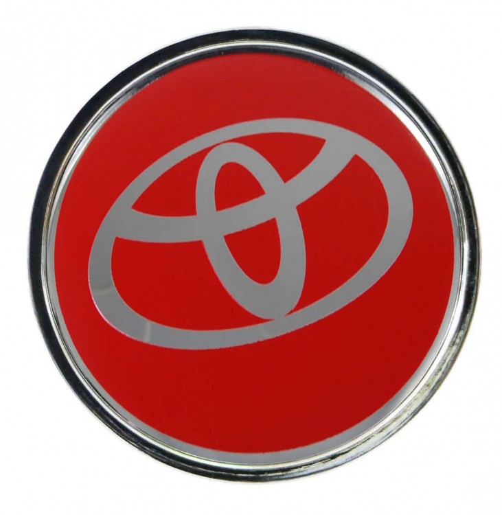Колпачок ступицы Toyota (63/59/7) хром красный
