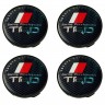 Колпачки для дисков Toyota TRD 60/56/9 карбон/черный 