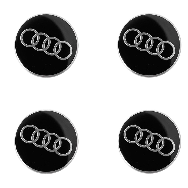 Наклейки на диски Audi black сфера 44.5 мм
