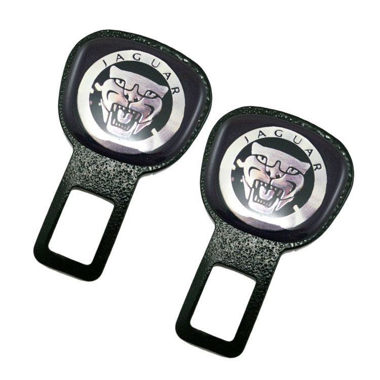 Заглушка ремня безопасности с логотипом Jaguar металл+силикон new