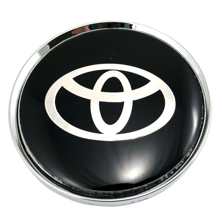 Колпачки на диски 62/56/8 со стикером Toyota черный