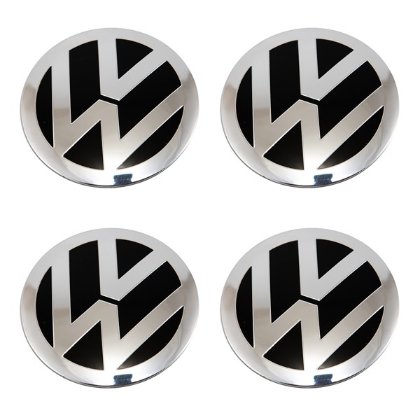 Наклейки на диски Volkswagen 60 мм сфера черные new 