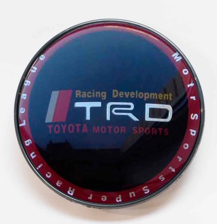 Заглушка литого диска Toyota TRD 67/56/16 черный 