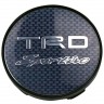 Колпачки для дисков Toyota TRD 60/56/9 карбон/синий