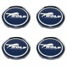 Колпачки на диски 62/56/8 со стикером Ford Wolf синий