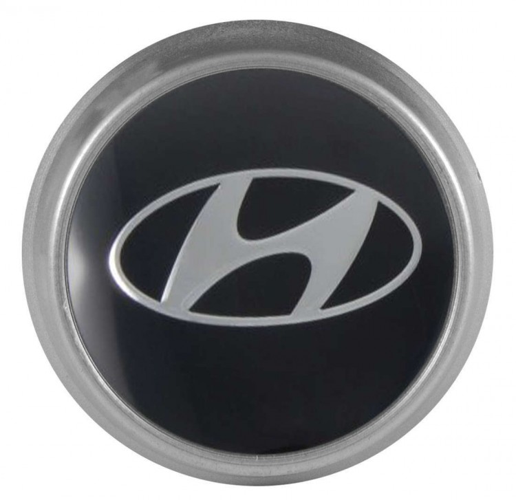Колпачки на диски ВСМПО со стикером Hyundai 74/70/9 черный 