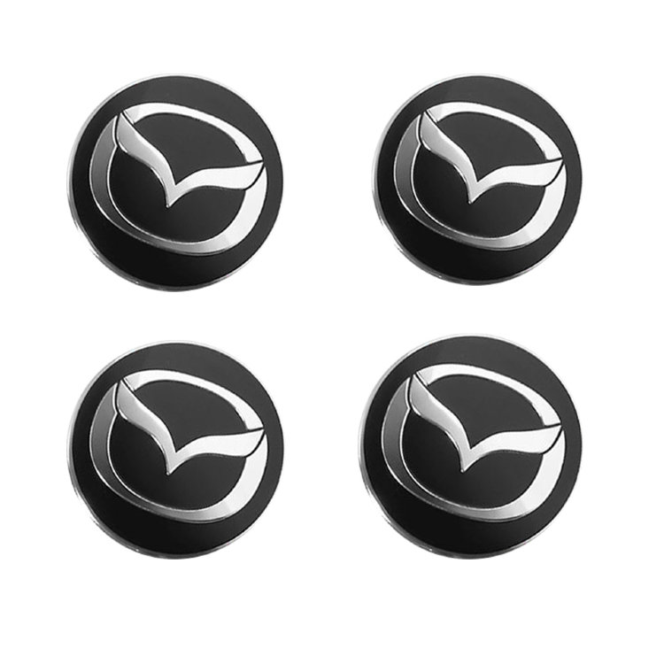 Наклейки на диски Mazda black сфера 54 мм