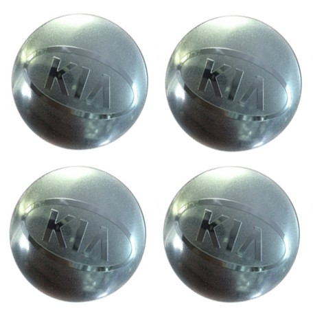 Наклейки на диски КИА silver сфера 60 мм