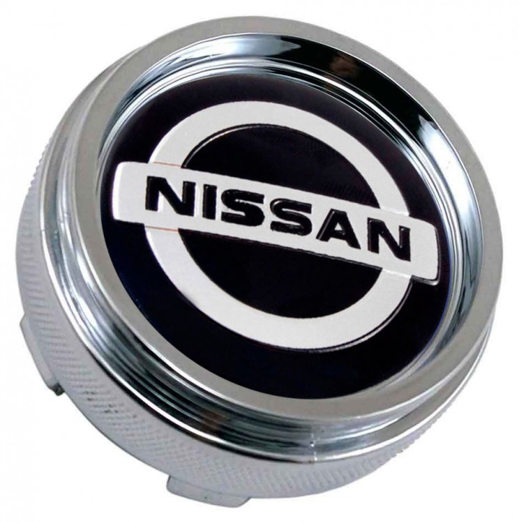 Колпачок ступицы Nissan 60/56/6 хром-черный