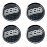 Заглушки для диска со стикером BBS (64/60/6) хром и карбон