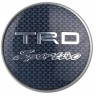Колпачок на диски Toyota TRD 60/55/7 карбон/синий