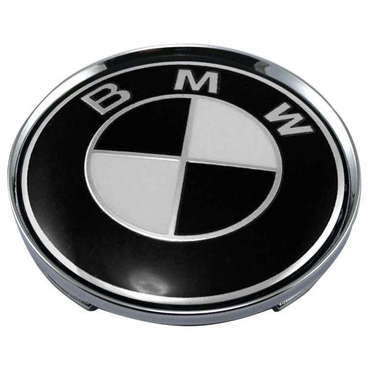 Колпачок на диск BMW 59/50.5/9 черный и хром 