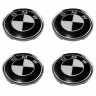 Колпачок на диск BMW 59/50.5/9 черный и хром 