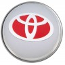 Колпачок на диски Toyota 60/55/7 хром/красный