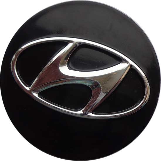Колпачок на диски Hyundai 65/60/12, черный и хром