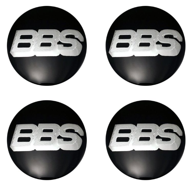 Стикеры на колпачки BBS 56 мм черный глянец