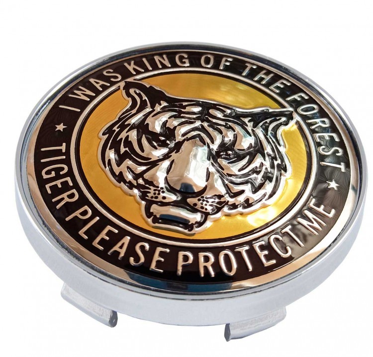 Колпачок на диски Protect Tiger 60/56/9 хром-черный