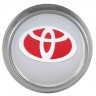 Заглушка на диски Toyota 74/70/9 хром с красным