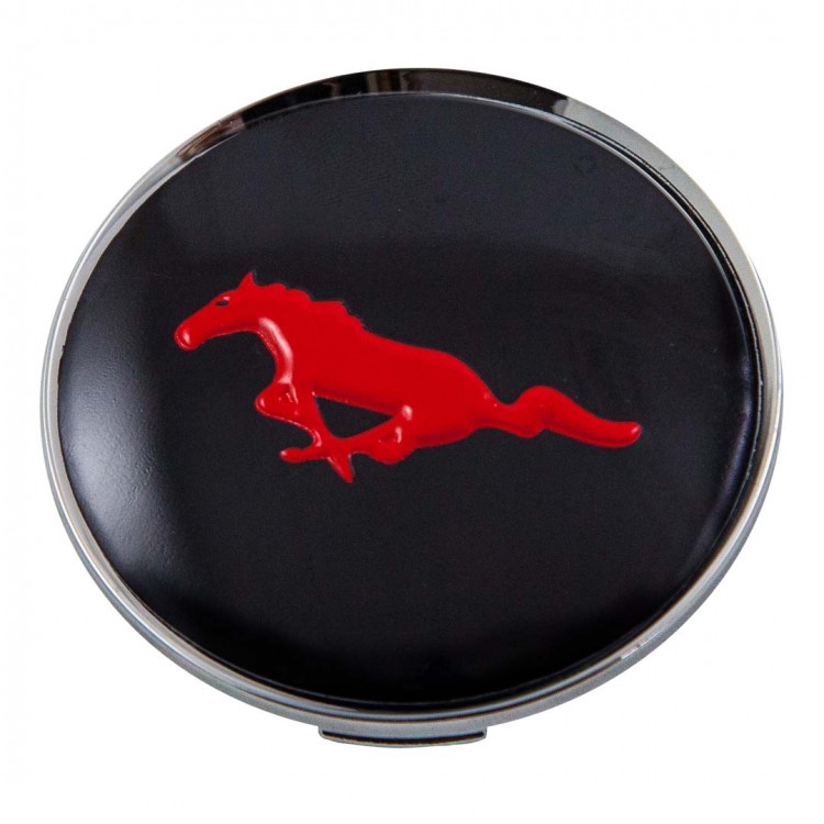 Колпачки на диски 62/56/8 со стикером Mustang черный