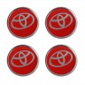 Колпачок на диски Toyota 60/55/7 хром красный 