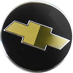 Колпачок на диски Chevrolet AVTL 60/56/10 черный с золотым лого