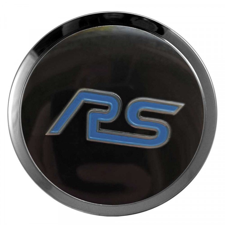 Заглушки для диска со стикером Ford Focus RS (64/60/6) хром и черный