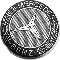 Колпачок на диски Mercedes 70/58/13 черный-хром 