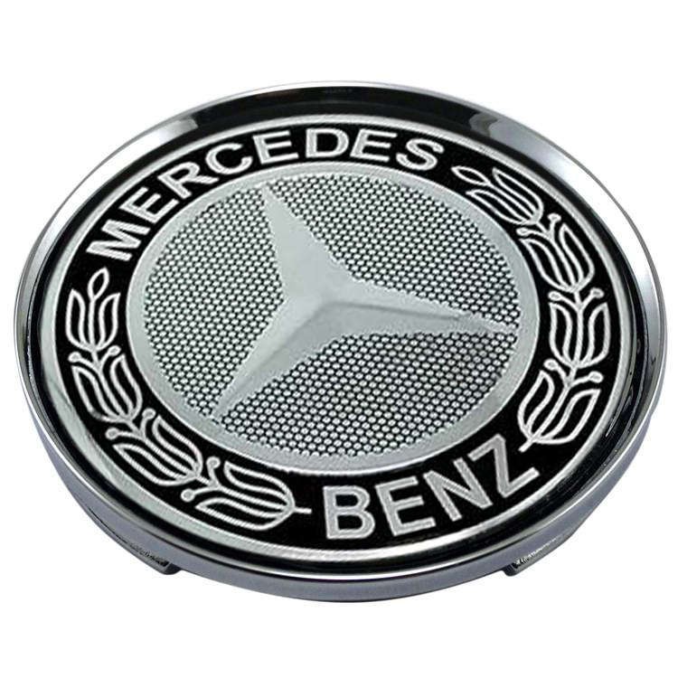 Колпачки на диски 62/56/8 со стикером Mercedes Benz хром