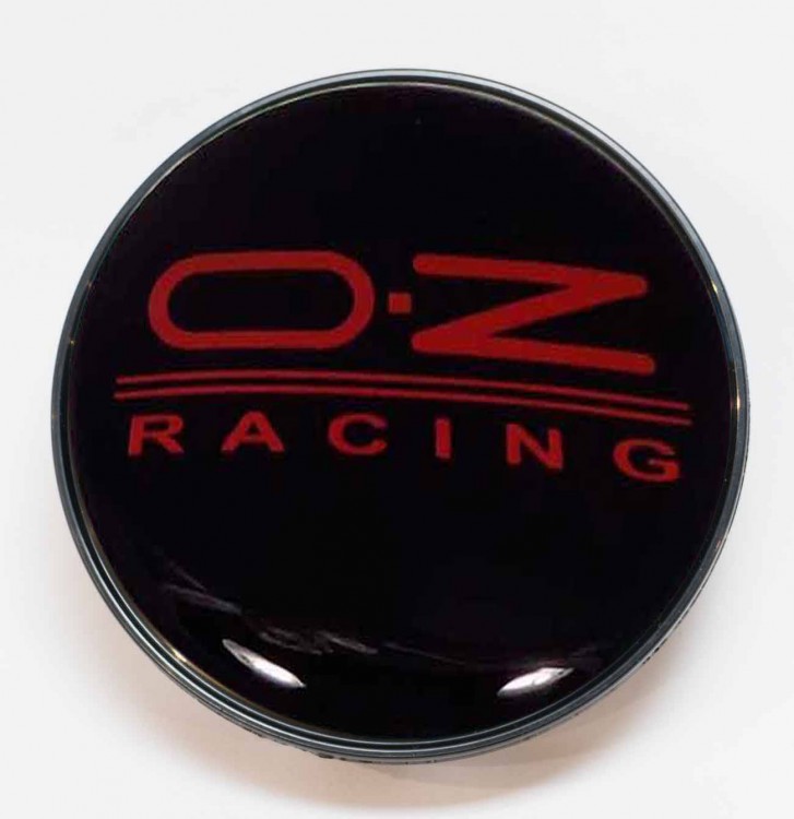 Заглушка литого диска OZ Racing 68/65/12 черный с красным