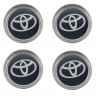 Колпачки на диски ВСМПО со стикером Toyota 74/70/9 черный 