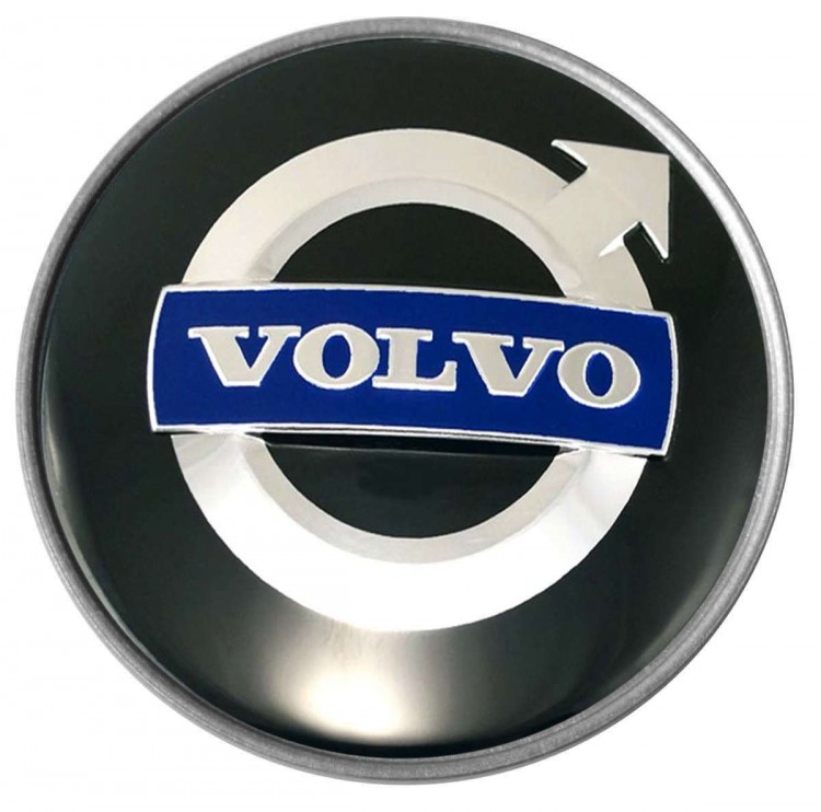 Колпачок на диски Volvo 60/55/7 черный хром