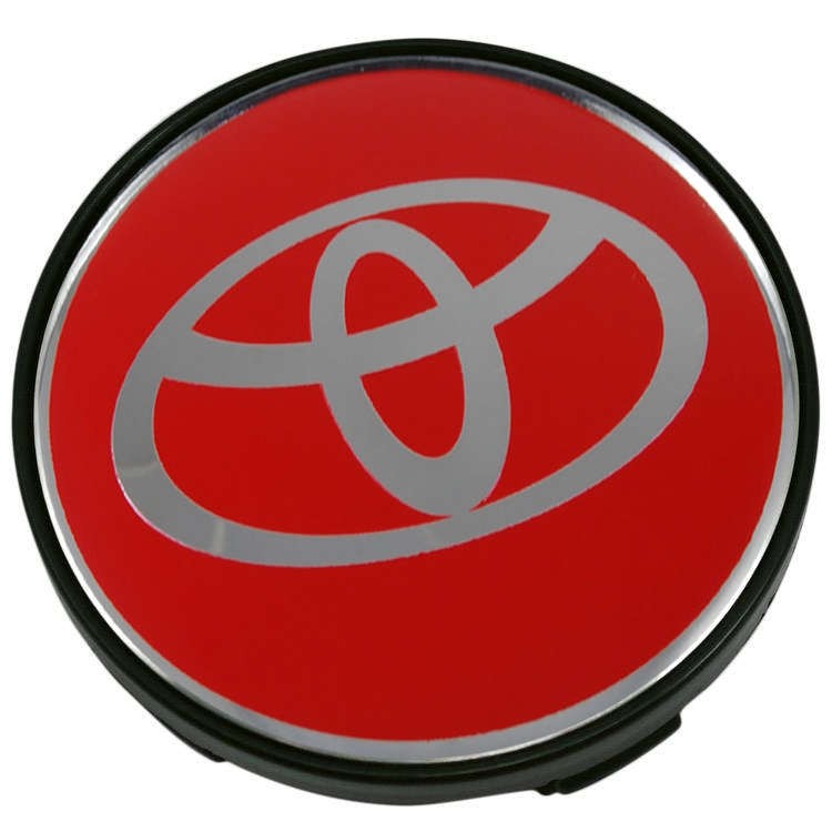 Колпачки на диски Toyota 60/56/9 red chrome