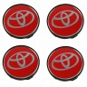 Колпачки на диски Toyota 60/56/9 red chrome