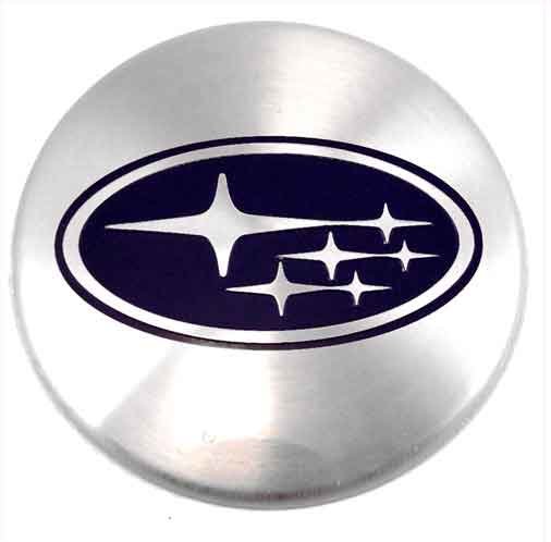 Колпачок на диски СМК 58/54/10 с логотипом Subaru стальной