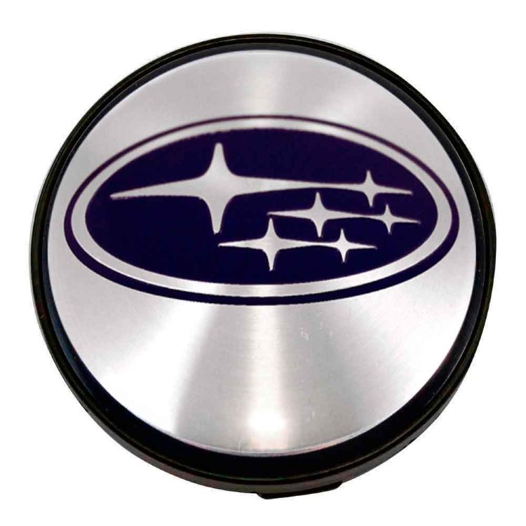Заглушка ступицы Subaru для дисков КИК Рапид 63/55/6 стальной стикер
