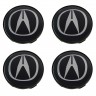 Колпачки на диски Acura 60/56/9  черный/хром 