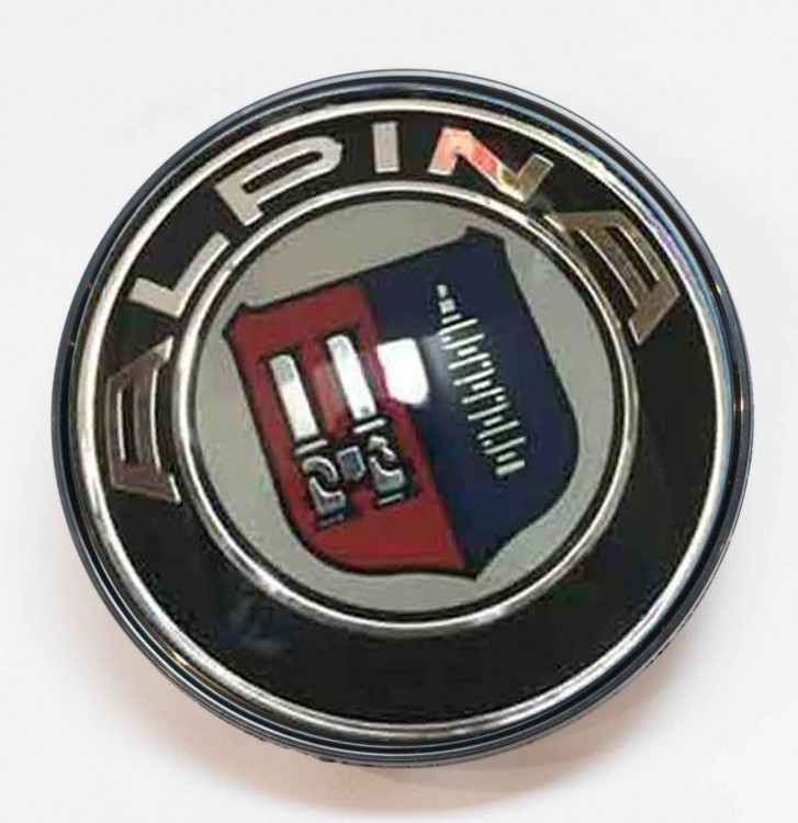 Заглушка литого диска BMW Alpina 67/56/16 черный  