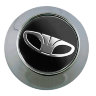 Колпачок на диски Daewoo 69/65/10 черный-хром конус   