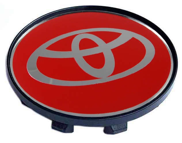 Колпачок на литые диски Toyota 58/50/11 хром красный 