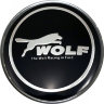 Колпачки для дисков Wolf 60/56/9 black+chrome