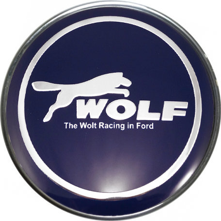 Заглушки для дисков Wolf 60/56/9 blue-chrome
