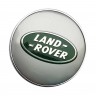 Колпачок на диски  Land Rover 63/58/8 серебристый с зелёным