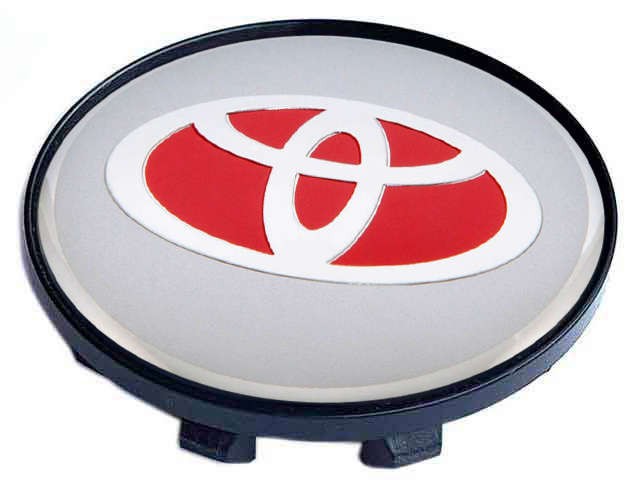 Колпачок на литые диски Toyota 58/50/11 хром/красный