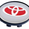 Колпачок на литые диски Toyota 58/50/11 хром/красный